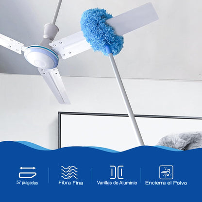 Limpiador para ventilador de techo con mango largo extensible