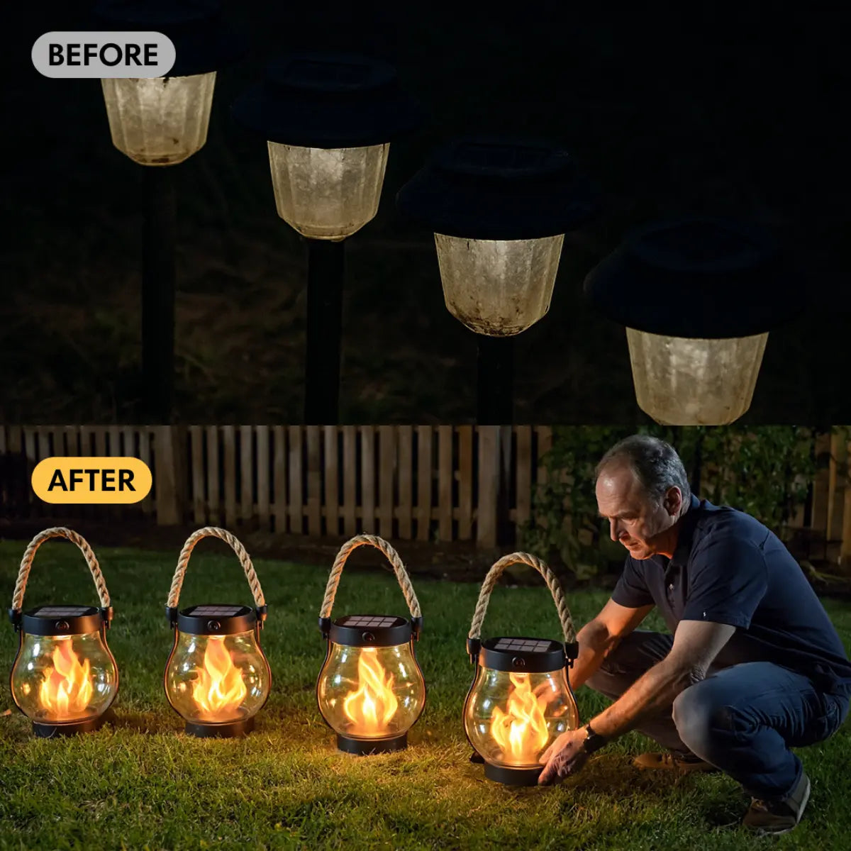 Faroles solares para exteriores