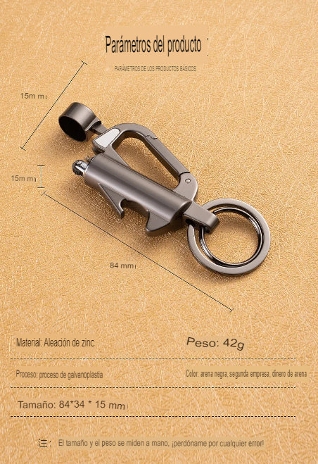 llavero de titaneo pedernal abridor de cervezas