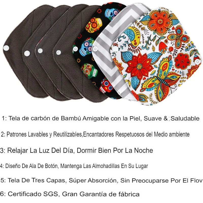 3 Almohadillas reutilizables + Bolsa gratis